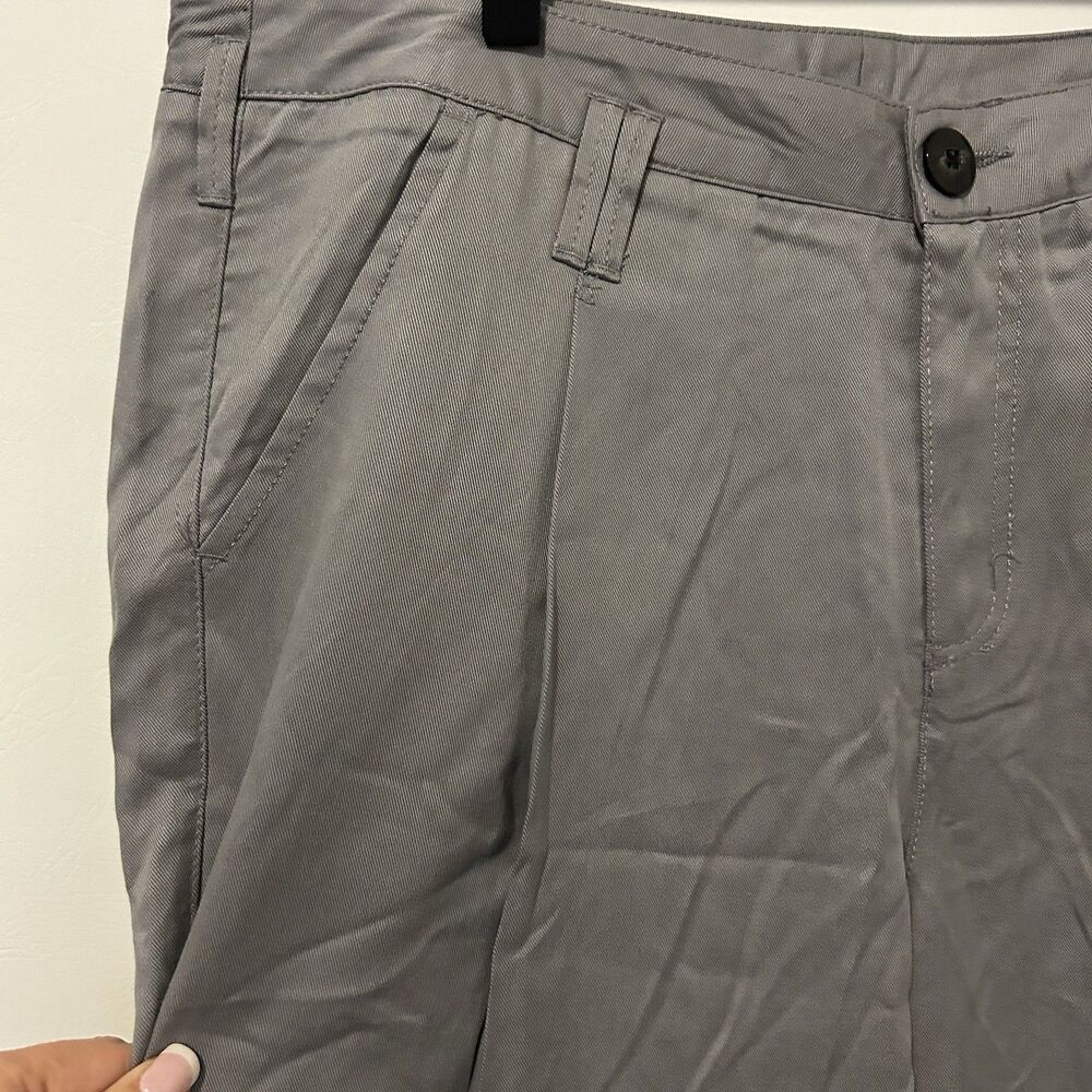 Sundance Women's Gray Tencel Pleated High Rise Straight Pants Size 12 Office - Picture 6 of 11